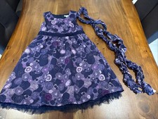 Festliches Kleid Gr.128 für Mädchen Lila Floral von S. Oliver