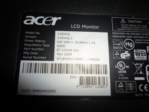 Bildschirm monitor acer - monitor,