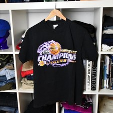 Seltenes Vintage NBA Finals 2002 Lakers T-Shirt mit Backprint Gr:M