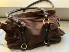 Silvio Tossi - Aparte Velourledertasche braun - plus Schulterriemen 