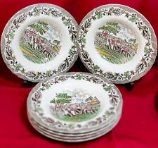 Myotts Country Life Suppenteller England Fine Staffordshire Fest Weihnachten rar