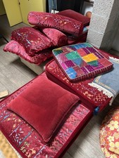 Orientalische Sitzpolster mit Kissen – 3-teiliges Set, sehr guter Zustand