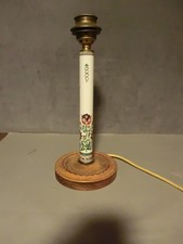 Alte Tischlampe Porzellan/Holz