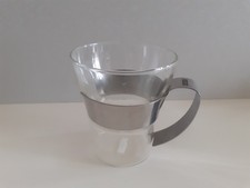 Teetasse, Glastasse, Glas, mit Metallgriff, Bodum