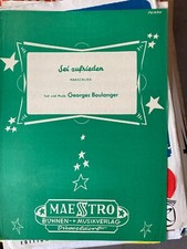 Sei zufrieden Marschlied Georges Boulanger Wim de Reght Solo Akkordeon Noten