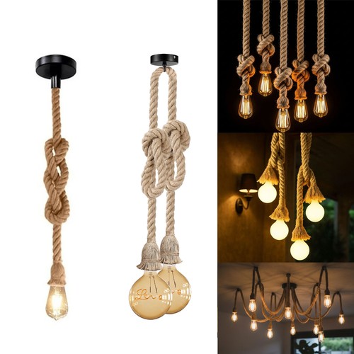 Retro industrielampe hanfseil - retro,