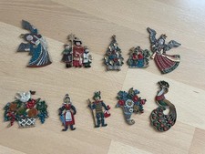 Zinnfiguren flach zum Aufhängen 10 Stück