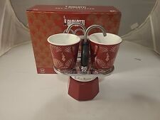 Bialetti Deco Glamour Moka Express 2 Tassen Mini Herdplatte Espressomaschine - Rot