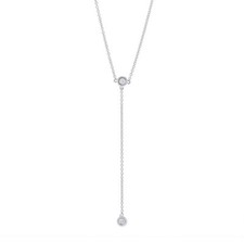 14K Weißgold Diamant Lasso Y