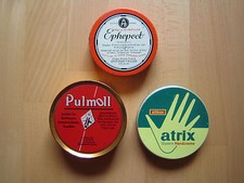  Konvolut 3 Alte blechdosen Pulmoll Ephepect Atrix