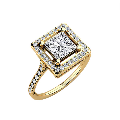 Karat gelbgold diamant - 14,