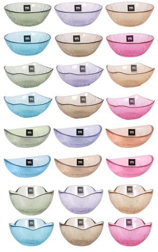 Snack glasschalen farben - 6x,