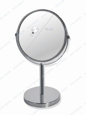  Sydney Standspiegel Kosmetikspiegel Metall gebürstet / Metal brushed (matt)