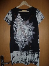 Sommerkleid - schwarz-beige  - Gr. M  - Biba