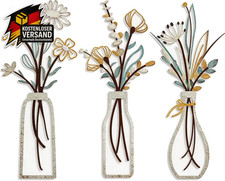3D Wanddeko Set aus Metall