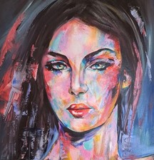 Modern  Pörtrait Frau Pop Art