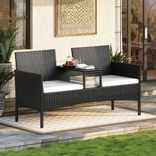 Stabile rattan gartenbank für - rattan-gartenbank,