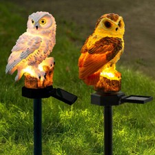 Solar Garten Lichter Solarleuchte Eule Ornament Vogel Outdoor LED Deko Skulptur