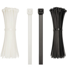 Kabelbinder Kabelband Schwarz/Weiß 10-500 Stück Profiqualität Hohe Zugfestigkeit