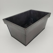 Blumentopf Blumenkasten Pflanzenkasten Blume Pflanze Kasten Blech Braun/Schwarz