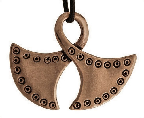 Bronze wikinger axt anhänger - bronze,