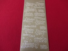 Konturensticker - Sticker für Kartengestaltung - Schriftzug Frohes Fest - Mix