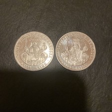 2 X Kaiser Friedrich I. Barbarossa 10 Deutsche Mark DM Münze 1990