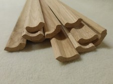 (a38)  10Stk 100cm Hohlkehlleiste massiv Eiche 18x18mm Hohlkehl Holzleiste