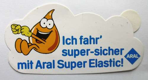 Werbe aufkleber aral ich - ich, fahr