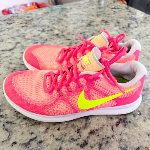 Nike free pink yellow white - yellow,