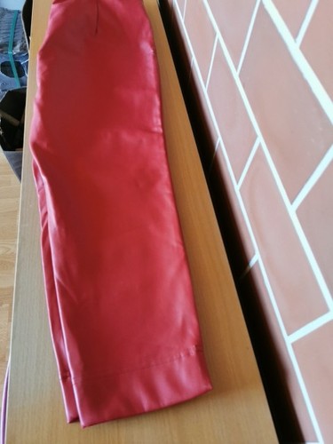 Leder optik hose stretch - leder, rot