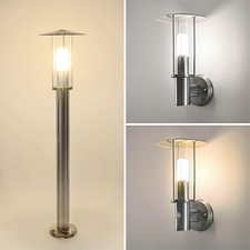 Außenleuchte Aussenlampe Wandleuchte Standleuchte Edelstahl Wegeleuchte Glas 258