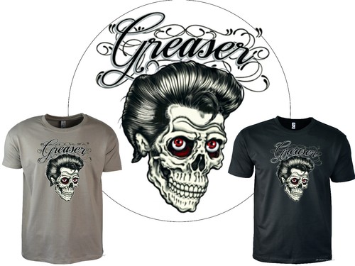 Rockabilly shirt skull - rockabilly, t-shirt
