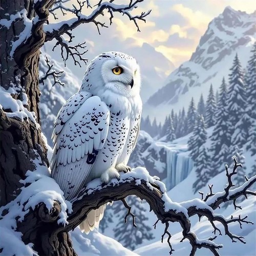 Diamond painting eule - 5d,