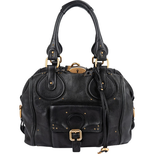 Chloé studded pebbled leather - chloé,