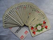 Alte Schafkopfkarten Spiel Rückseite ist rot " MM "