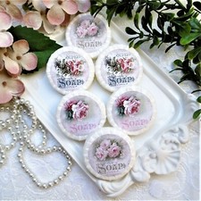 6 x Gästeseife Handseife Duftseife Nostalgie Shabby Rosen Seife Badezimmer Deko