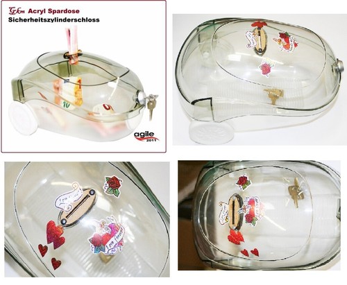 Spardose staubsauger acryl - spardose,