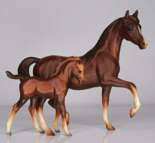 Breyer Pferd Classic Modellpferd Araber Stute & Fohlen vintage