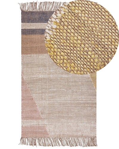 Rustikaler teppich aus jute - teppich,