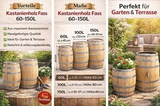 Holzfass Kastanie 60-150L