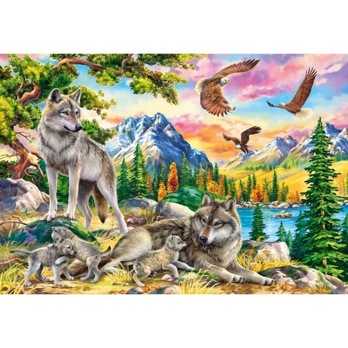 Castorland puzzle wolfsfamilie - puzzle,