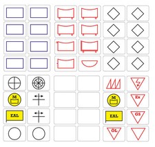Taktifol Haftsymbole