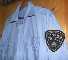 Polizei Police Uniform Hemd Shirt Abzeichen Mazedonien