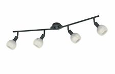 Deckenstrahler Deckenlampe 4 x E14 LED möglich schwarz Strahlerleiste