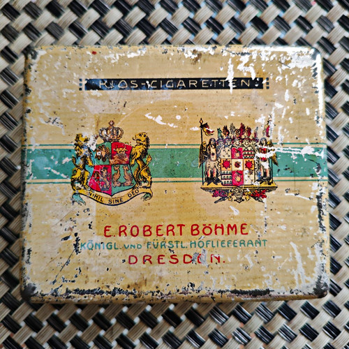 Alte blechdose kios cigaretten - alte,