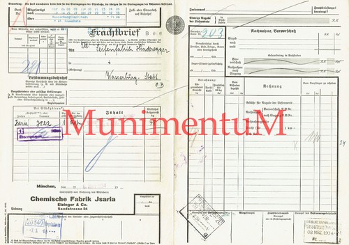 Frachtbrief münchen 1934 drg - frachtbrief,