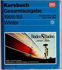 DB-Kursbuch Gesamtausgabe Winter 1988/89 mit Beilagen 