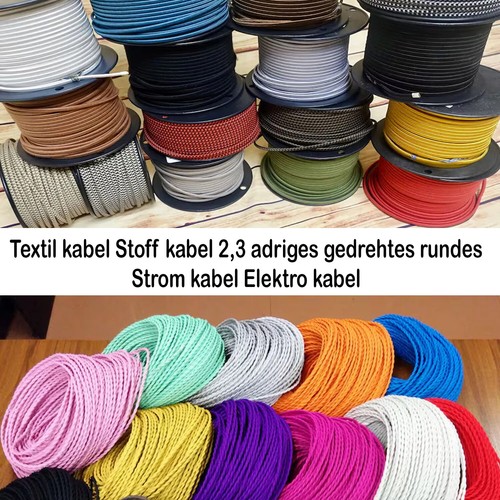 Vintage textilkabel stoffkabel - vintage,