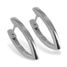 Echt 925 Silber Klapp Creolen